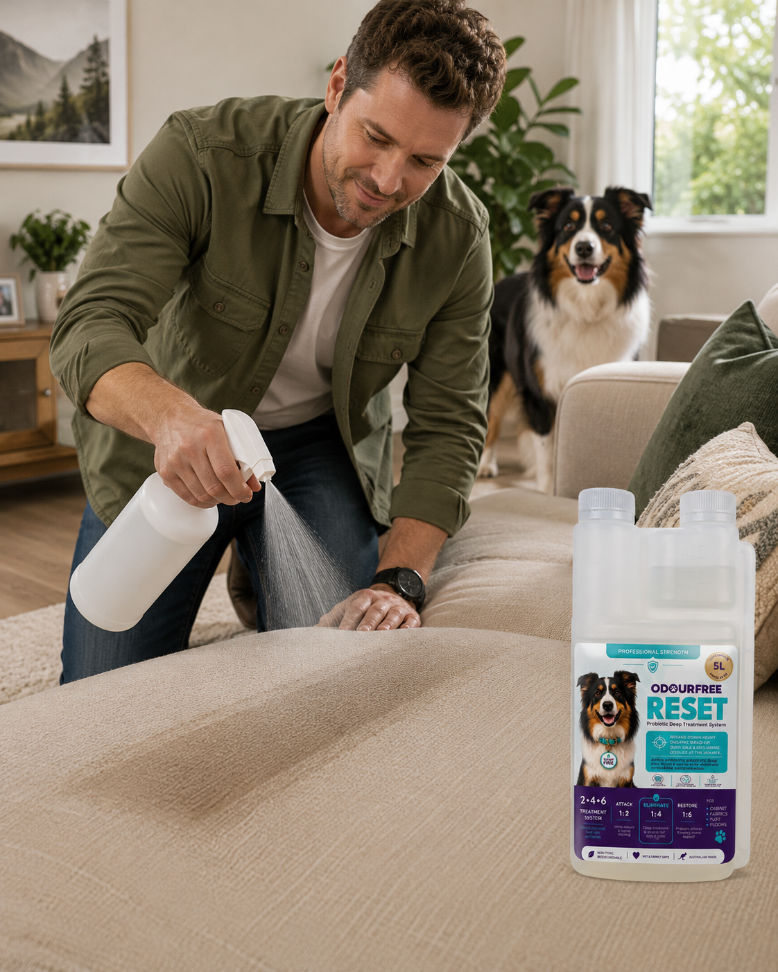 OdourFree RESET  Heavy-Duty Outdoor & Turf Remediation (1L Concentrate)